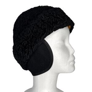 1940s Persian Lamb Karakul Cossack Hat Black Union Made